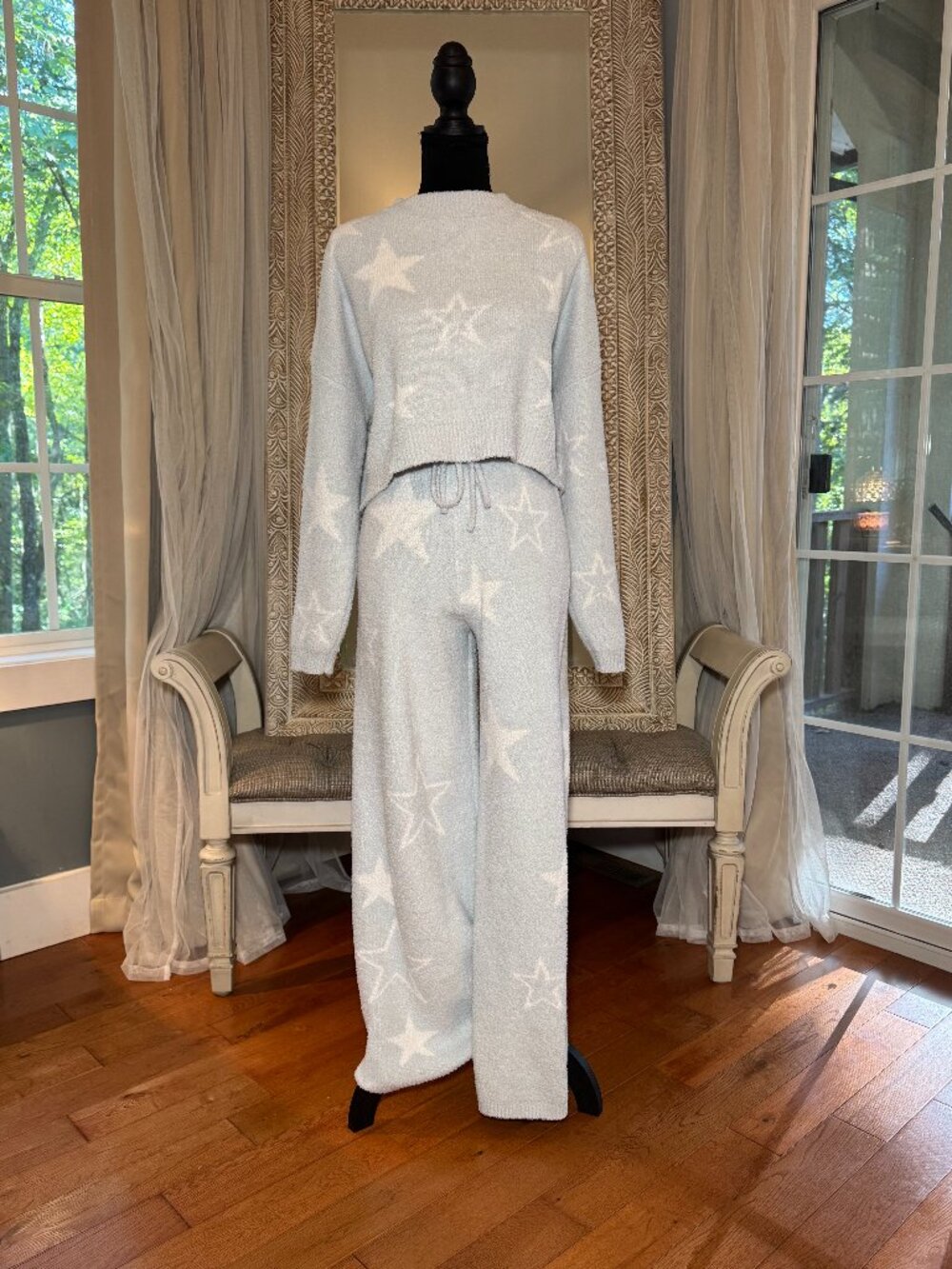 AS Revival Star Cozy Knit Lounge Set Blue White Size S
